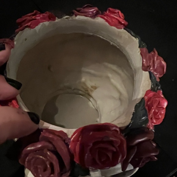 Ashland Halloween Floral Crown Skull Vase - Picture 4 of 6